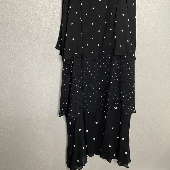 ANINE BING polka dot tiered maxi dress sz L - Picture 3 of 7